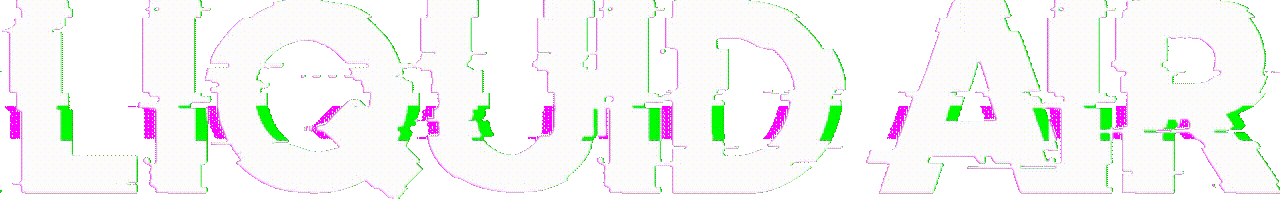 Liquid Air Glitchy Logo